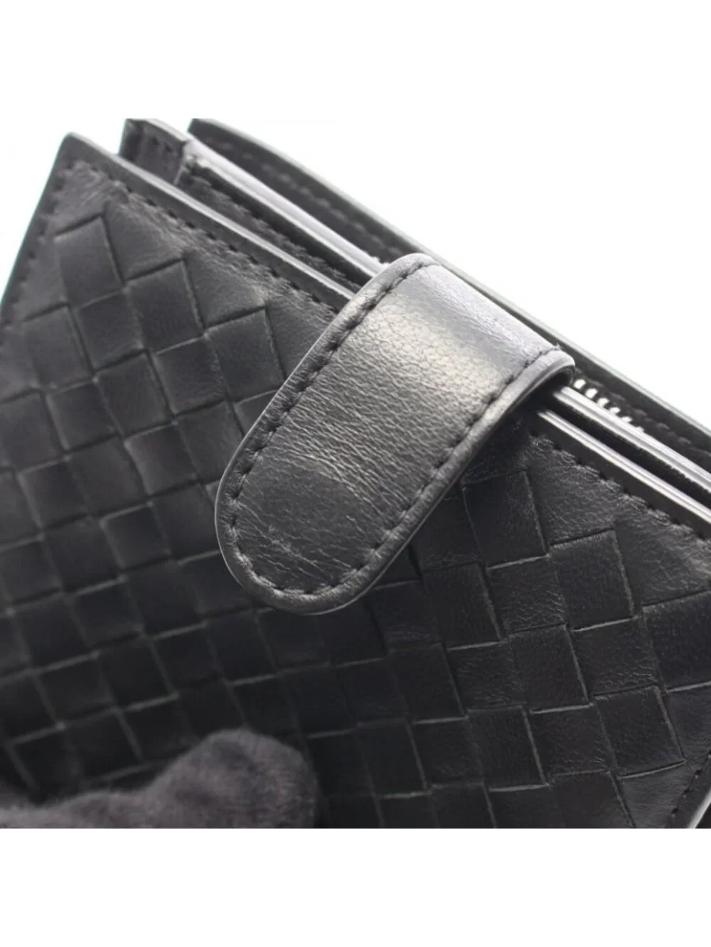Bottega Veneta Bifold Wallet Intrecciato Black Leather